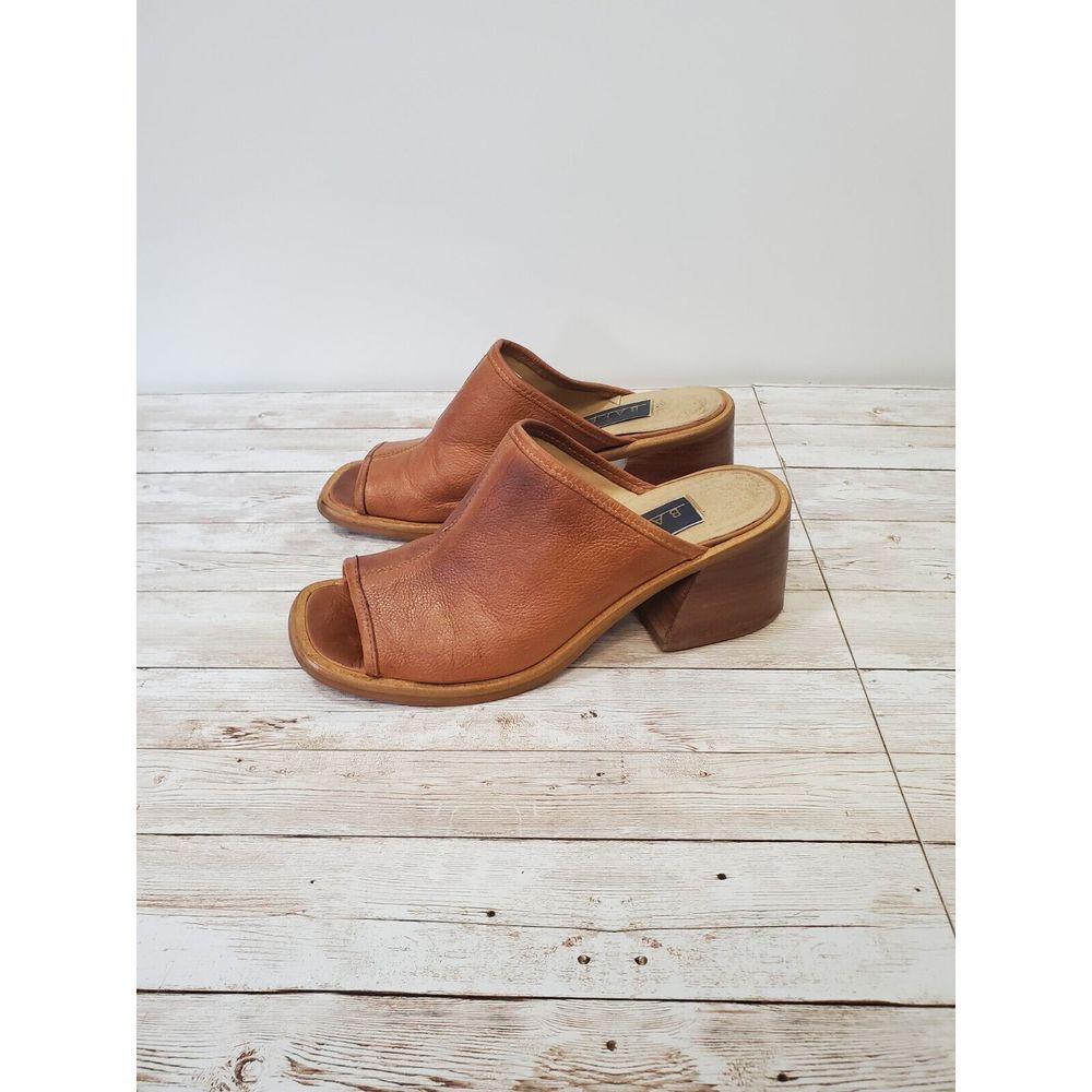 Vintage 90's Y2K Baker Shoes Brown Chunky Platform Slides Sandals Size 8 - Picture 2 of 8